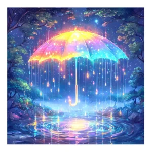 AB Diamond Painting Glowing Umbrella Cross-Stitch Embroidery Picture, ASF3032