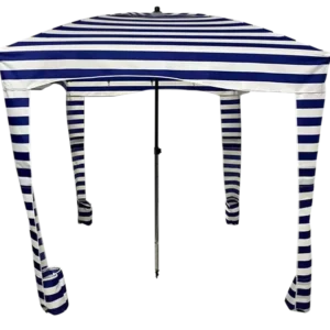 Adjustable Aluminum Outdoor Parasol Portable Beach Shade Umbrella Cabana With Tassel
