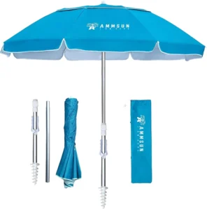 Adjustable Beach Umbrella UV Material Beach Sun Umbrella Shade Shelter