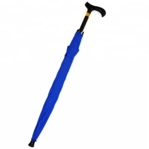Adjustable-Height Walking Stick Umbrella Straight Design Pongee Material Auto Open for Travel and Golfing