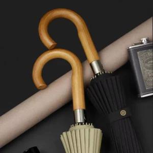 Adjustable Mini Folding Rain Umbrella with Capsule Handle Case