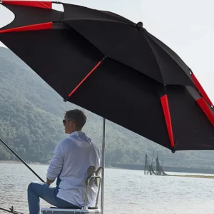 Adjustable Rotation Umbrella Big UV Protection Double Layer Outdoor Windproof Fishing Umbrella