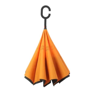 Adult Straight Umbrella with Minimalist Design Polyester Material C-Shaped Handle