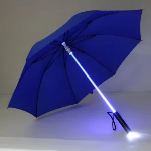 Adults Manual Outdoor Golf Luminous LED Glow Stick Umbrella with Long Handle and LED Light
