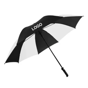 Advertising Custom Logo 30-Inch Waterproof Semi-Automatic 190T Pongee Fabric 134cm Diameter Fiberglass Frame Golf Umbrella