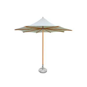 Aluminum Center-Pole Outdoor Furniture Patio Umbrella with 30 kg Stone Base for Hotels, Cafes, Courtyards, Restaurants and Swimming Pools