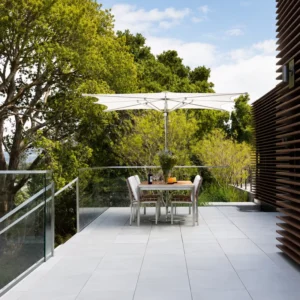 Aluminum Center Pole Patio Umbrella for Restaurants Terraces Hotels With Reinforced Structure Wind Resistant Durable