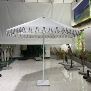 Aluminum Center Pole Sunshade Beach Umbrella with Vintage Boho Design