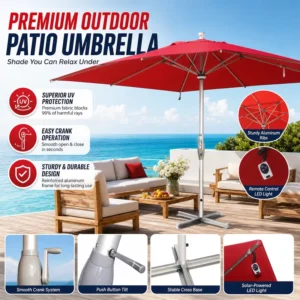 Aluminum Double Canopy Roman Umbrella Large Outdoor Umbrella for Beach Swimming Pool Hotel Courtyard Deck