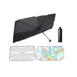 Aluminum Foil Retractable Foldable Car Windshield Sunshade Heat Insulation Universal Fit