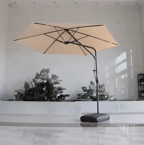 Aluminum Foldable Patio Garden Parasol with UV Protection for Courtyard and Hotel Use