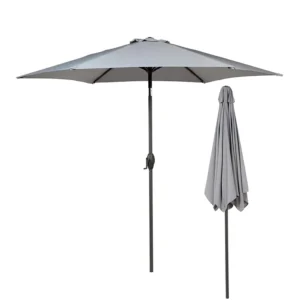Aluminum-Frame Beach Umbrella with UV Protection, Waterproof Cover, and Stainless Steel Components
