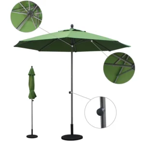 Aluminum-Made UV Protection Windproof Sun Umbrella Outdoor Patio Without Base