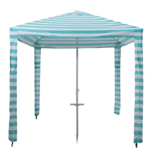 Aluminum Pole Folding Portable Beach Umbrella Outdoor Shade Canopy for Courtyard, Hotel, Park, and Kitchen Use