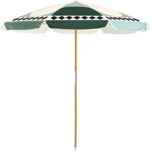 Amalfi Umbrella 7.2′ Boho Beach Umbrella Sturdy Lightweight UPF 50+ UV-Resistant Canvas Made in China