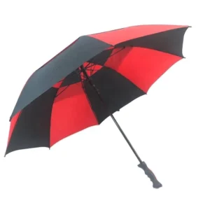 America Big Size Customized Logo 8 Ribs Double Canopy Golf Umbrella with Rubber Handle