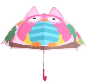 Animal Cartoon Children’s Umbrella 8K Semi-Automatic Straight Stick 190T Nylon Pongee Umbrella