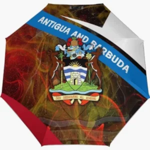 Antigua and Barbuda National Flag Print Fully Automatic Folding Umbrella, Rainproof and Sunproof