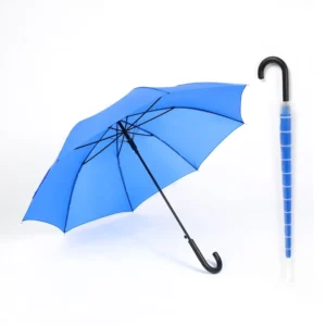 Aqua Anti-Drip Auto-Open Long Straight Car Umbrella with Plastic Cup