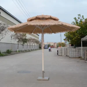 Artificial Grass Hawaiian Adjustable Straw Beach Umbrella