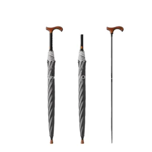 Auto Function Cane Umbrella Straight Rain Umbrella Factory Direct Customizable Polyester