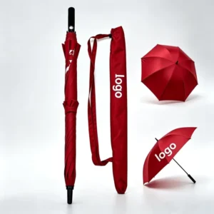 Auto Open 190T Pongee Double Layer Air Vents Full Fiberglass Frame EVA Handle Windproof Rain Golf Umbrella for Business Gift