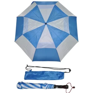 Auto-Open 2-Fold Storm Umbrella with Backpack