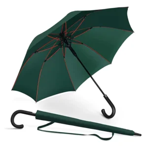 Auto-Open 27-Inch 8-Rib Colorful Fiberglass Frame Custom Logo Straight Umbrella