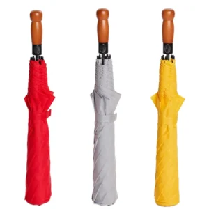 Auto Open Customized Advertising Golf Umbrella Portable Classic Promotional Gift Travel 2 Folding Umbrella With Custom Logo