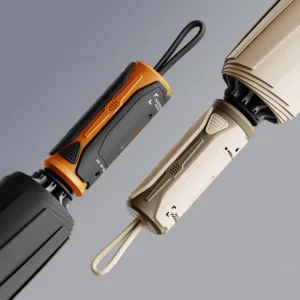 Auto Open Reverse Three-Fold Umbrella with 10 Ribs, Rainproof Rebound Prevention for Men and Women