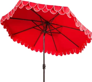 Auto Tilt Black and White 9 inch Umbrella