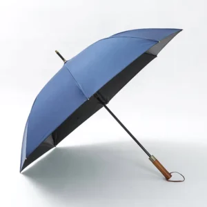 Automatic 27-Inch Straight Rod Umbrella with Wooden Handle Business Customizable Logo Advertising Classic Design