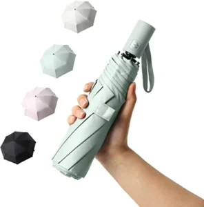 Automatic 3 Fold UV Printed Compact Umbrella Business Gift Sun Protective And Waterproof For Adults 8K Ribs For Rain And Sun