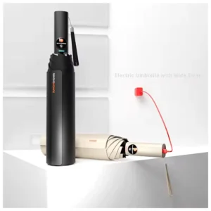 Automatic 3-Fold Windproof Thickened Umbrella with Black Coating for Business Gifts