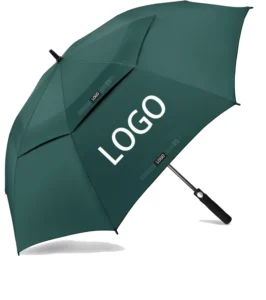 Automatic 30-Inch Windproof Waterproof Green Vented-Canopy Golf Umbrella