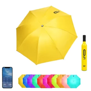 Automatic Auto Open Close 3-Fold Foldable Umbrella, Wine Bottle Design, Logo Customization