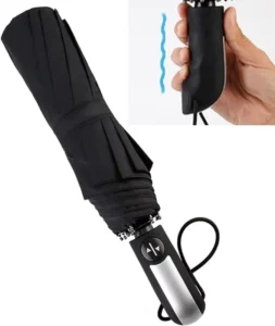 Automatic Compact Portable Rain Umbrella, Windproof, 3-Fold, Custom Logo