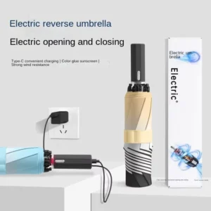Automatic Electric Reverse Rain and Sun Umbrella