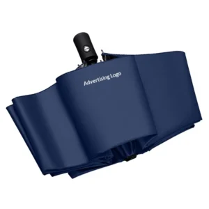Automatic Folding 8-Rib Sun Rain Umbrella with Black UV Coating