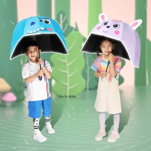 Automatic Folding Cartoon Kids Umbrella for Sun and Rain