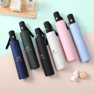 Automatic Folding Umbrella Custom Logo Windproof Rain/Sun Compact Travel Supplier