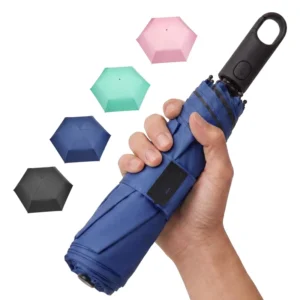 Automatic Folding Umbrella Ring Buckle Hook Handle UV Protection Stormproof Sun Rain