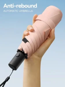 Automatic Folding Umbrella Safety Anti-Rebound Windproof Sun and Rain