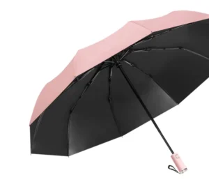 Automatic Open/Close 3-Fold Polyester Pongee Umbrella