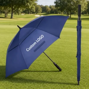 Automatic Open Large Double-Canopy Vented Windproof Waterproof Golf Umbrella with Logo