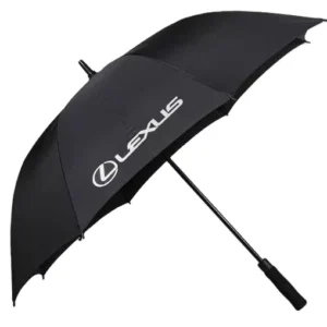 Automatic Open Straight Golf Umbrella Windproof Metal Frame Fabric