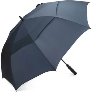 Automatic Open Windproof Waterproof Straight Golf Umbrella With Custom Logo