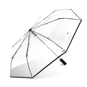 Automatic Open-and-Close Three-Fold Transparent Umbrella, Factory Supply