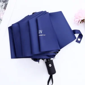 Automatic Opening Transparent UV50+ Sun Protection Umbrella, 190T Nylon Fabric