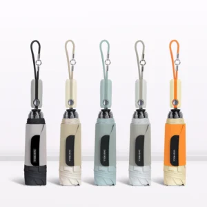 Automatic Reverse Umbrella Carabiner Loop Lock Handle Waterproof Wide Strap Foldable Travel Rain Umbrella